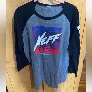 NEFF  RAGLAN 3/4 Sleeve T-Shirt Large